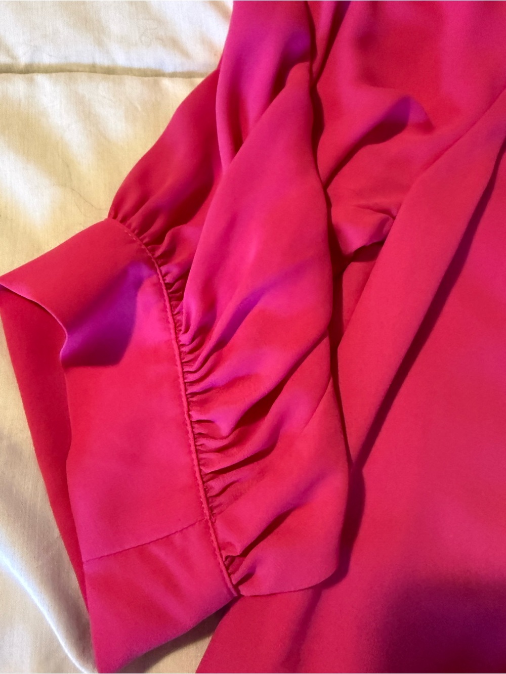 Karen Kane 2XL Fuchsia Pink Flowy Blouse 3/4 Sleeve Made in USA - Picture 3 of 3